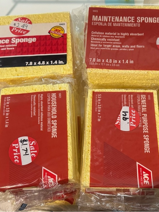 ACE Hardware Other - ACE Yellow Maintenance & Household Sponges - Pack